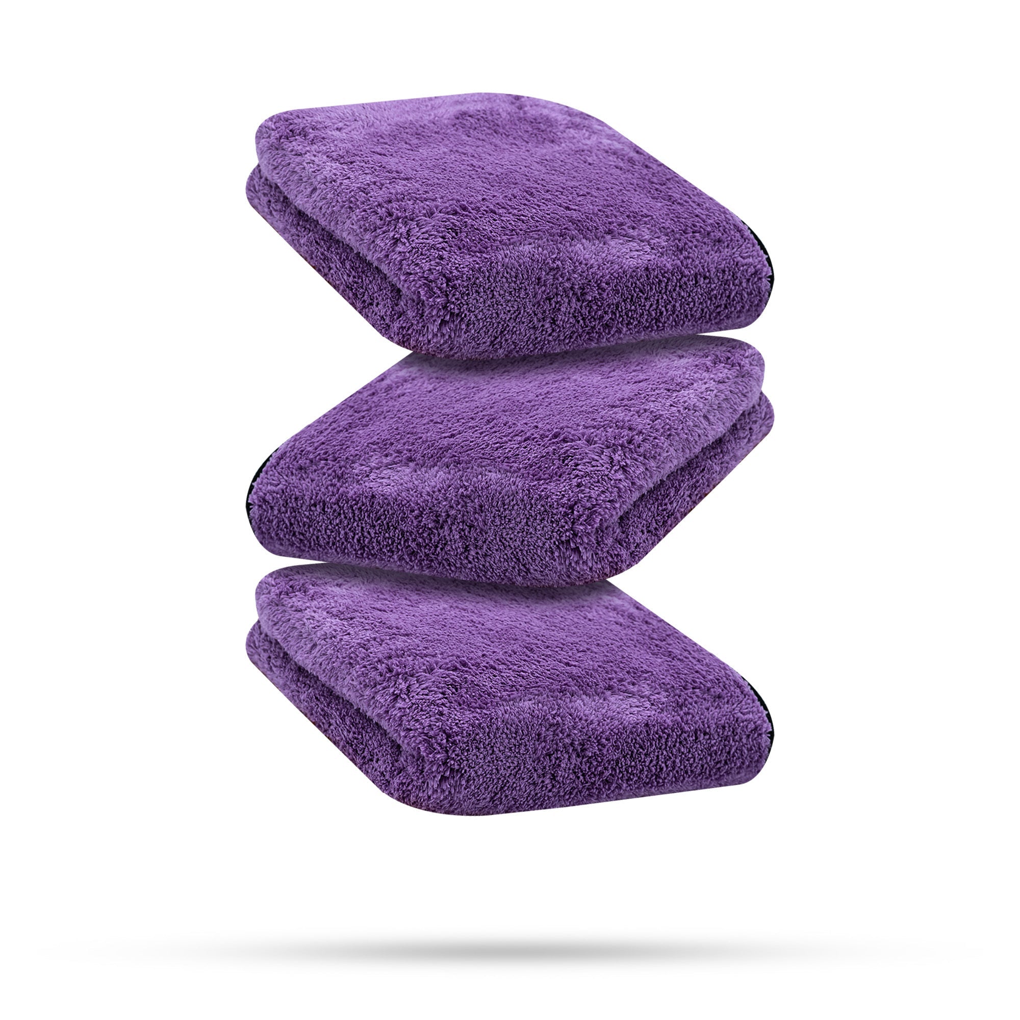 Set of 3 microfiber cloths "Purple Monster" - 1800GSM, 40x40cm